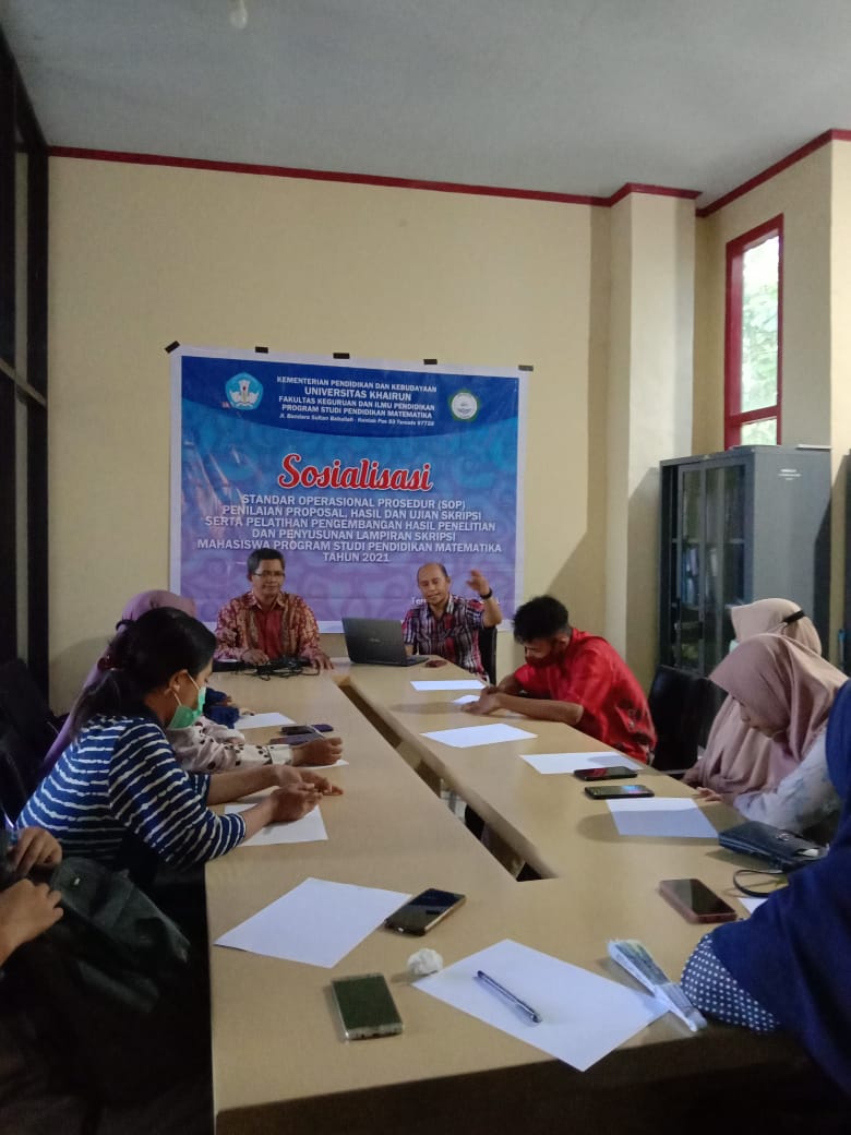 Sosialisasi SOP Penilaian Proposal, Hasil Penelitian dan Ujian Skripsi serta Pelatihan Pengembangan Hasil Penelitian dan Penyusunan Lampiran Skripsi