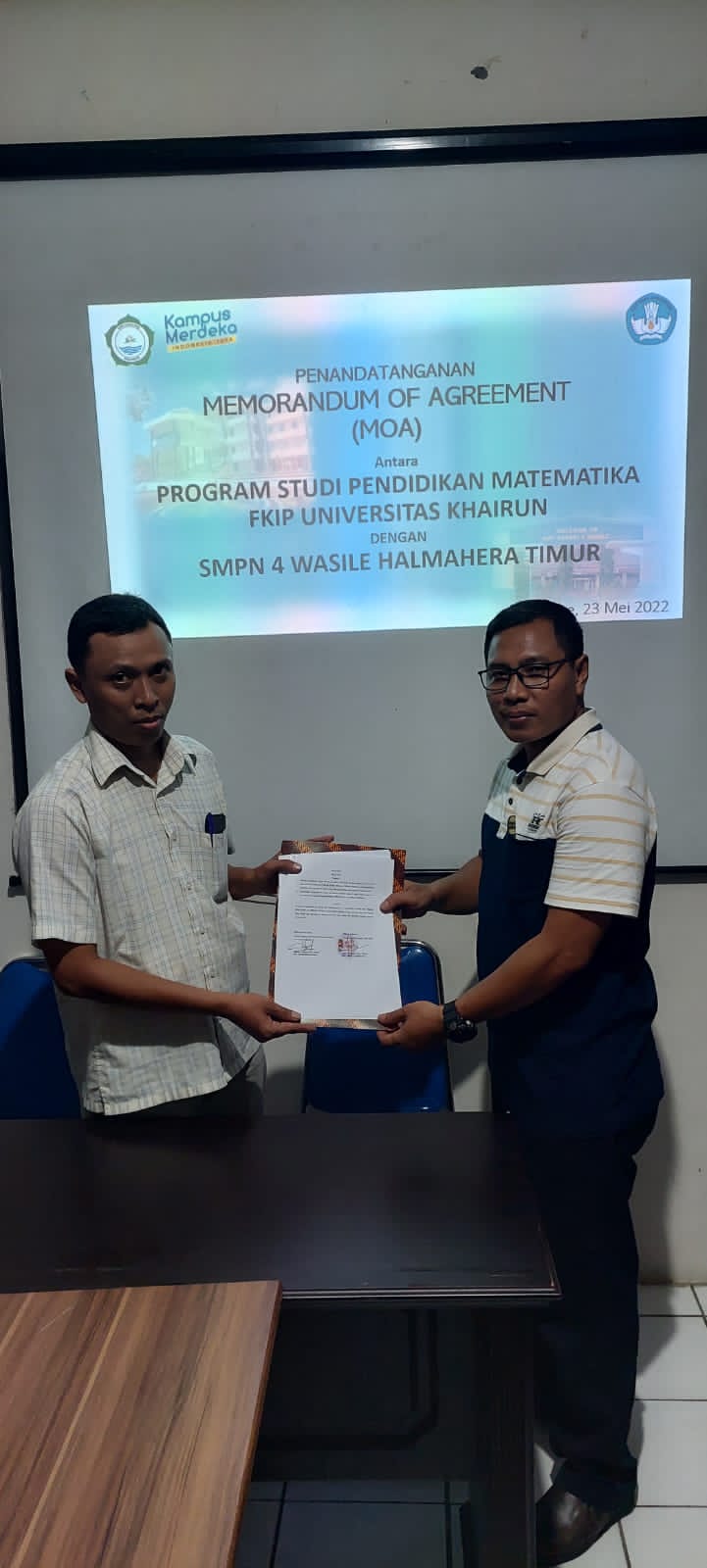 Prodi Pendidikan Matematika Tandatangi MoU dengan SMPN 4 Wasile Haltim